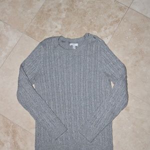 Pretty Silver Cable Gauge Sweater NWOT